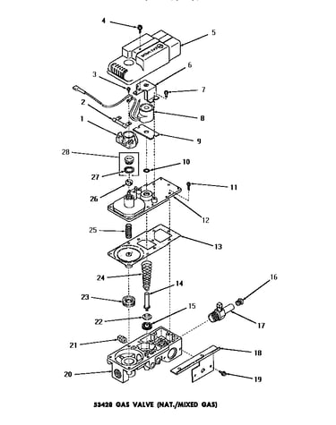 53428 gas valve (natural/mixed gas)
