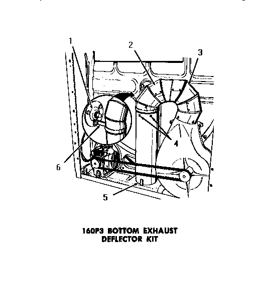 160p3 bottom exhaust deflector kit