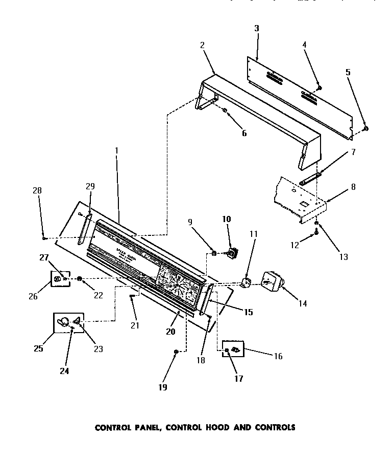 CONTROL PANEL, CONTROL HOOD & CONTROLS