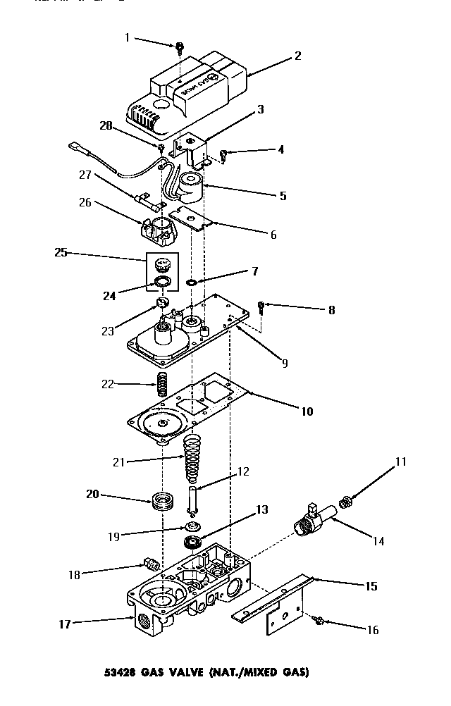 53428 gas valve (natural/mixed gas)
