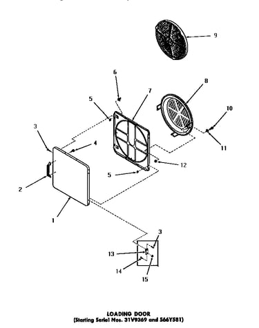 Loading door (starting serial numbers 31v9369 & s66y581)
