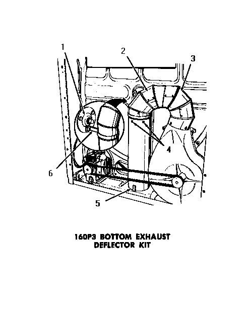 160p3 bottom exhaust deflector kit