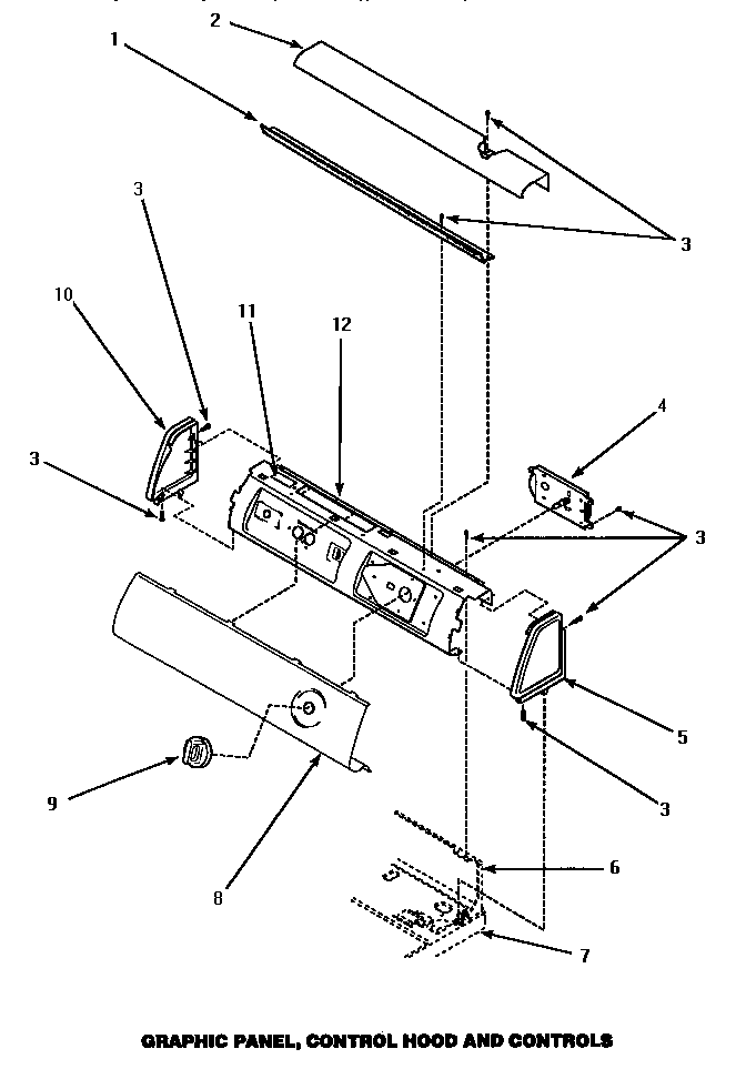 Graphic panel, control hood & controls