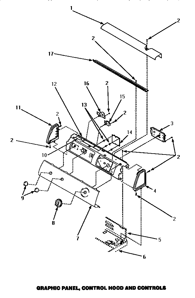 GRAPHIC PANEL, CONTROL HOOD & CONTROLS