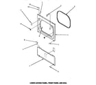 Amana CE8507W/P1163609WW lower access panel, front panel & seal diagram