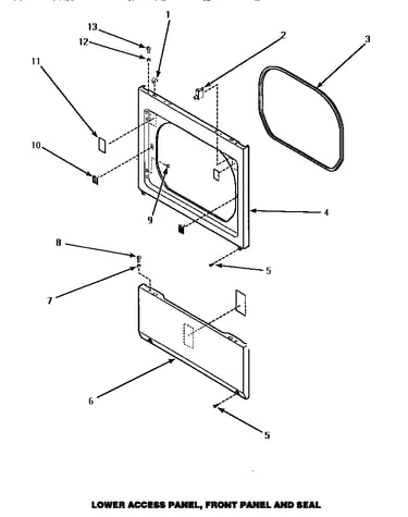 Lower access panel, front panel & seal