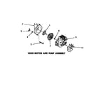 Speed Queen DA6223 10530 motor & pump assembly diagram