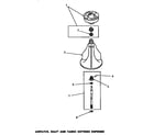 Speed Queen DA6223 agitator, shaft & fabric softener dispenser diagram