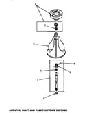Agitator, shaft & fabric softener dispenser