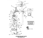 Speed Queen DA6223 counterbalance weight, bracket & mounting plate diagram