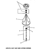 Agitator, shaft & fabric softener dispenser