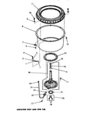Agitator post & spin tub