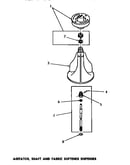 Agitator, shaft & fabric softener dispenser
