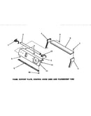 Panel support plate, control hood ends & fluorescent tube