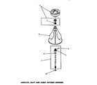 Speed Queen DA9101 agitator, shaft & fabric softener dispenser diagram
