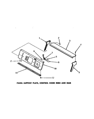 Panel support plate, control hood ends & bulb