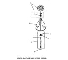 Speed Queen DA6101 agitator, shaft & fabric softener dispenser diagram