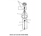 Speed Queen DA6191 agitator, shaft & fabric softener dispenser diagram