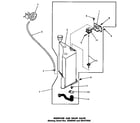 Speed Queen DA6191 reservoir & drain valve (starting nos. s556d40 & 234j7953) diagram