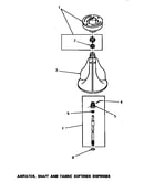 Agitator, shaft & fabric softener dispenser