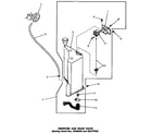 Speed Queen DA3080 reservoir & drain valve (starting nos. s556d40 & 234j7953) diagram