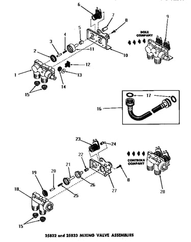 25832 & 25833 mixing valve assemblies