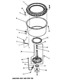 Agitator post & spin tub