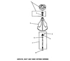 Speed Queen DA6221 agitator, shaft & fabric softener dispenser diagram