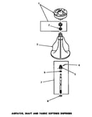 Agitator, shaft & fabric softener dispenser