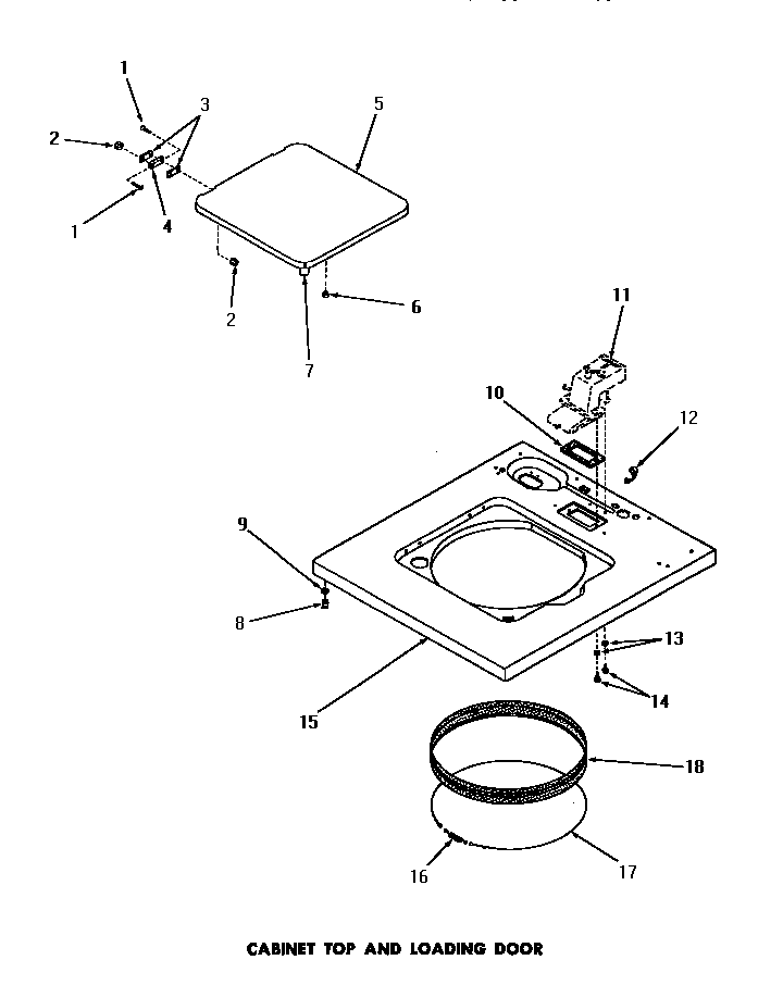 CABINET TOP & LOADING DOOR