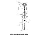 Speed Queen FA3201 agitator, shaft & fabric softener dispenser diagram