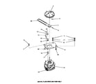 Speed Queen FA3690 motor, fluid drive & pump belt diagram
