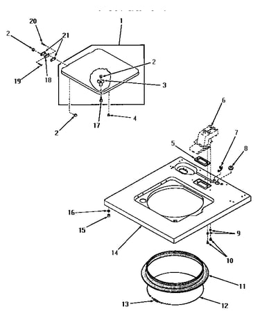 Cabinet top and loading door