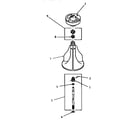 Speed Queen FA9211 agitator, shaft and fabric softener dispenser diagram