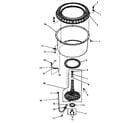 Speed Queen FA9211 agitator post and spin tub diagram