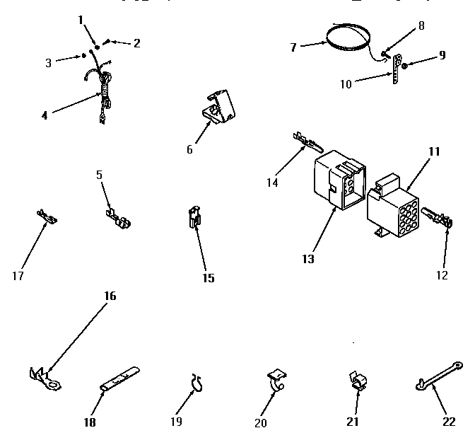 Power cord, wire and terminals