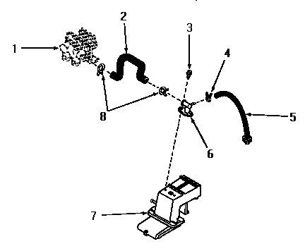 Water inlet and filler hose
