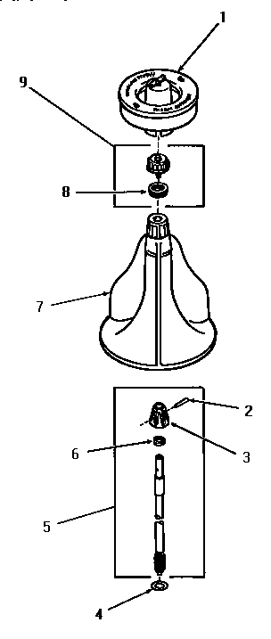 Agitator, shaft and fabric softener dispenser