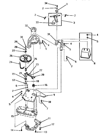 Counterbalance weight, bracket, mtg plate and trans. belt