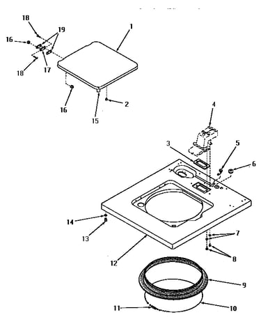 Cabinet top and loading door