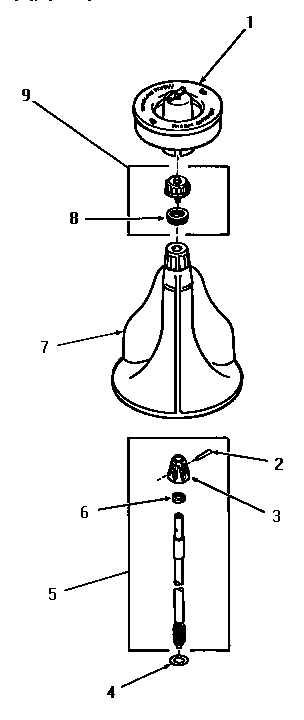 Agitator, shaft and fabric softener dispenser