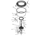 Speed Queen FA9101 agitator post and spin tub diagram