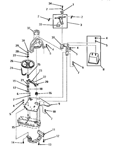 Counterbalance weight, bracket, mtg plate and trans. belt