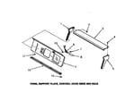 Speed Queen FA6191 panel support plate, control hood ends & bulb diagram