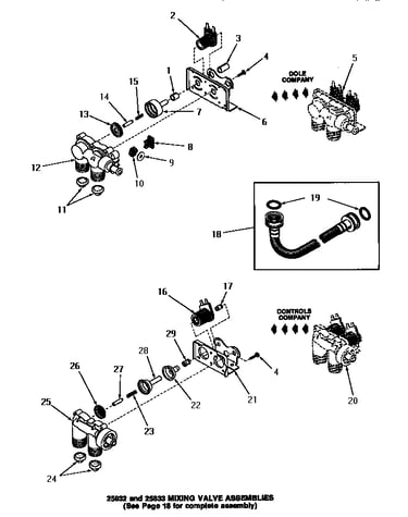 25832 & 25833 mixing valve assemblies