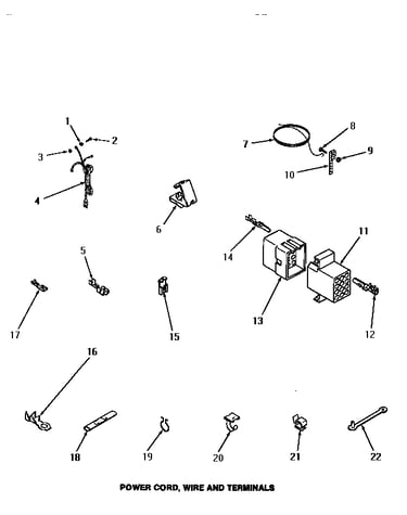 Power cord, wire & terminals