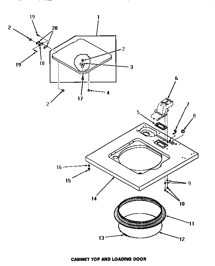 CABINET TOP & LOADING DOOR