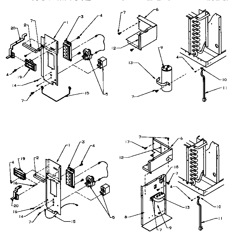 Control panel & electrical parts