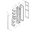Modern Maid GRH2203B/P1168106WE freezer door (gri2002w/p1168202ww) diagram