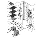 Modern Maid GRH2203B/P1168106WE freezer shelving & refrigerator light (gri2002w/p1168202ww) diagram